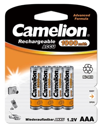 Attēls no Camelion | AAA/HR03 | 1000 mAh | Rechargeable Batteries Ni-MH | 4 pc(s)