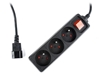 Изображение EnerGenie EG-PSU3F-01 UPS power strip, 3 FR sockets, 10 A, C14 plug, 0.6 m cable, black | EnerGenie