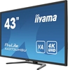 Picture of Iiyama ProLite X4373UHSU-B1 - LED monitor - 43" (42.5" viewable) - 3840 x 2160 4K @ 60 Hz - VA - 400 cd / m² - 4000:1 - 3 ms - 2xHDMI, DisplayPort, Mini DisplayPort - speakers - matte black