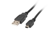 Picture of Kabel USB Lanberg USB-A - miniUSB 0.3 m Czarny (CA-USBK-10CC-0003-BK)