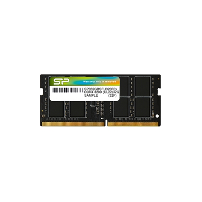 Attēls no SILICON POWER DDR4 SODIMM RAM memory 3200 MHz CL22 32 GB (SP032GBSFU320X02) Black