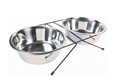 Изображение TRIXIE 24831 Dog Pet combination feeder & waterer 2x0.45 l