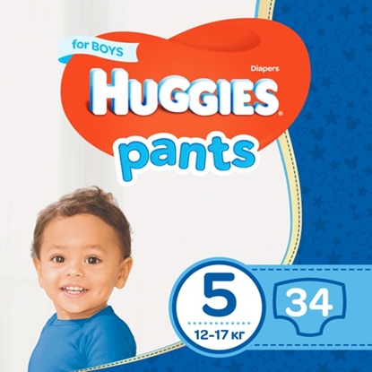 Obrazek Autiņbiksītes Huggies Pants Boy 12-17kg 34gab.
