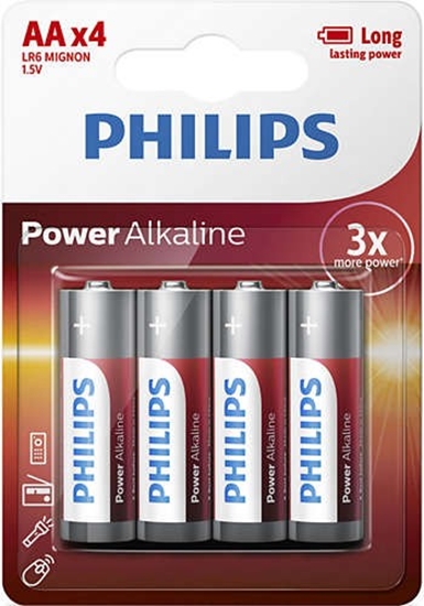Picture of 1x4 Philips Power Alkaline AA Batterie