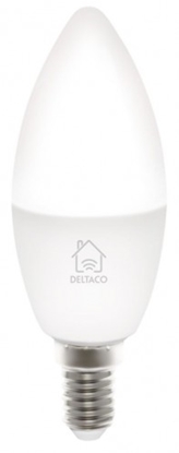 Изображение DELTACO LED Spuldze, E14, WIFI 2.4GHZ, 5W, 470LM, Dimmējama, 2700K-6500K, 220-240V