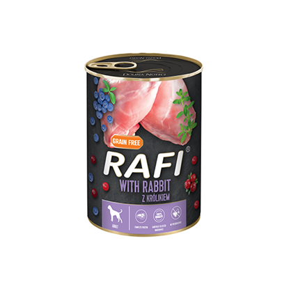 Picture of Dolina Noteci Rafi Dog wet food with rabbit, blueberry and cranberry - 800g