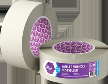 Attēls no Krāsotāju līmlente, 48mm x 50m, dzeltena, īpaši precīzām līnijām