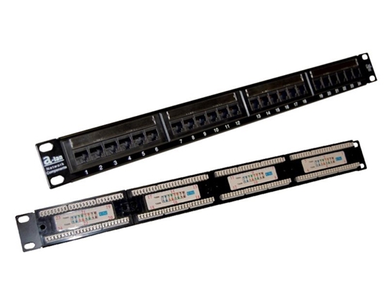Picture of Patch panel UTP kat.5e 24 porty LSA 1U 