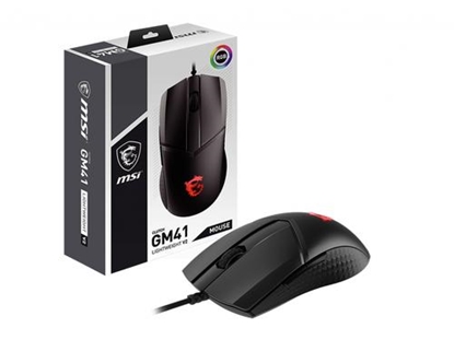 Picture of MSI CLUTCH GM41 LIGHTWEIGHT V2 Gaming Mouse 'RGB, upto 16000 DPI, low latency, 65g, Frixion Free Cable, Symmetrical design, OMRON Switches, NVIDIA REFLEX, Center'