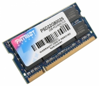 Picture of Pamięć do laptopa Patriot Signature, SODIMM, DDR2, 2 GB, 800 MHz, CL6 (PSD22G8002S)