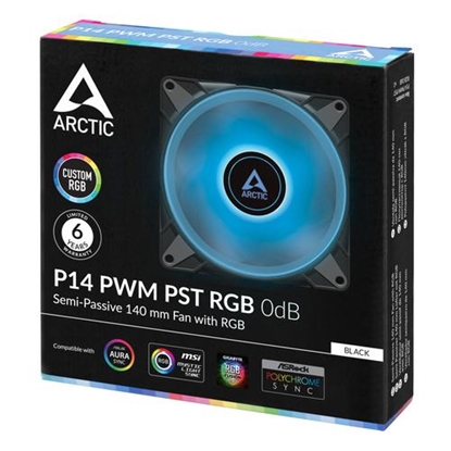 Изображение ARCTIC P14 PWM PST RGB 0dB - Semi-Passive 140 mm Fan with Digital RGB