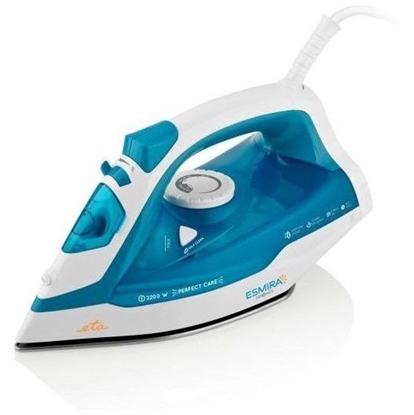 Attēls no ETA Iron Esmira 027390000 Steam Iron, 2200 W, Water tank capacity 380 ml, Continuous steam 40 g/min, Turquoise