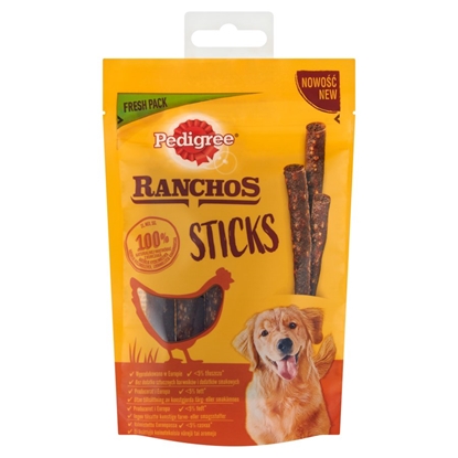 Изображение Pedigree Ranchos Sticks with chicken - dog treat - 60g