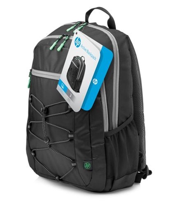 Attēls no HP 39.62 cm (15.6") Active Backpack (Black/Mint Green)