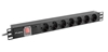 Picture of Lanberg PDU Steckdosenleiste 19" 1U 7x Schuko C14 2m schw.
