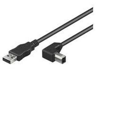 Attēls no Kabel USB MicroConnect USB-A - USB-B 5 m Czarny (USBAB5ANGLED)