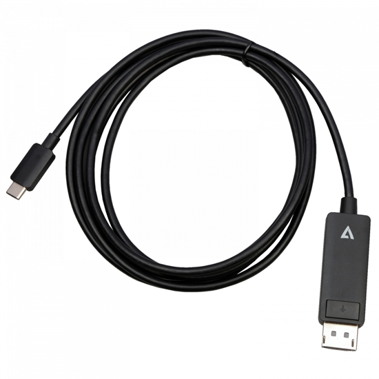 Picture of V7 V7USBCDP14-2M video cable adapter DisplayPort USB Type-C Black