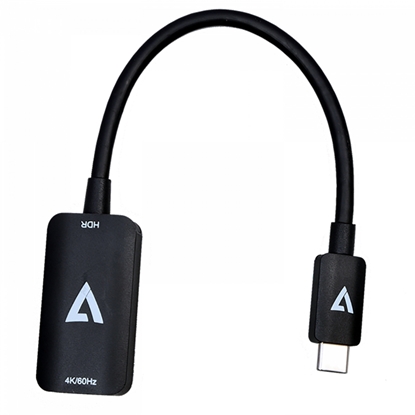 Picture of V7 V7USBCHDMI4K60HZ video cable adapter HDMI Type A (Standard) USB Type-C Black