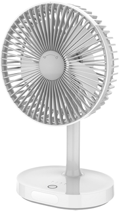 Attēls no Platinet rechargeable fan 3000mAh, white/grey (45242)