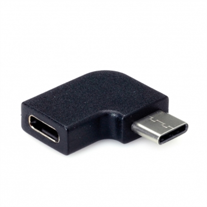 Attēls no VALUE Adapter, USB 3.2 Gen 2, Type C - C, M/F, 90° Angled, black