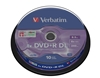 Изображение 1x10 Verbatim DVD+R Double Layer 8x Speed, 8,5GB matt silver