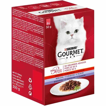 Picture of GOURMET Mon Petit Meat Mix - wet cat food - 6 x 50 g