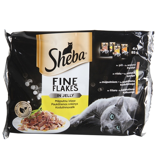 Изображение Barība kaķiem Sheba mājputnu 4x85g