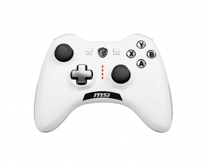 Attēls no MSI FORCE GC20 V2 WHITE Gaming Controller 'PC and Android ready, Wired, adjustable D-Pad cover, Dual vibration motors, Ergonomic design, detachable cables'