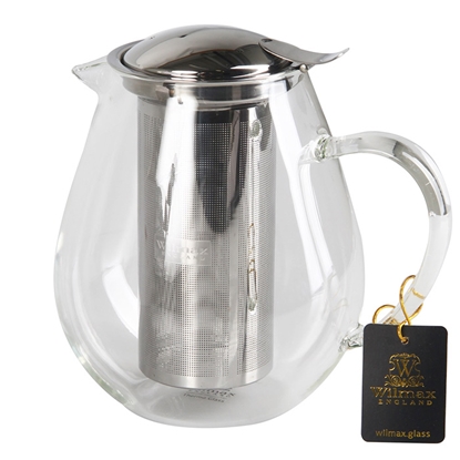 Attēls no Tējkanna stikla ar sietiņu metāla 1.3l