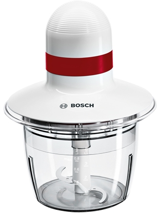 Изображение Bosch MMRP1000 electric food chopper 0.8 L 400 W Red, Transparent, White
