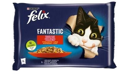 Attēls no Felix Fantastic rabbit, lamb - wet food for cats 340 g (4x 85 g)