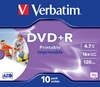 Picture of 1x10 Verbatim DVD+R 4,7GB Jewel 16x Speed, printable