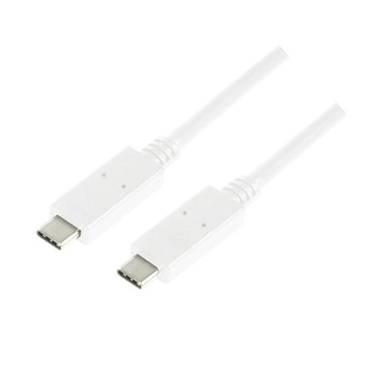 Attēls no Kabel USB LogiLink USB-C - USB-C 1 m Biały (CU0131)