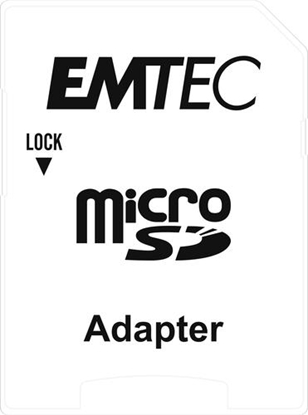 Attēls no EMTEC MicroSD Card  64GB SDXC CL.10 UHS1 U1 Gold + Adapter