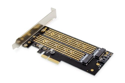 Attēls no Karta rozszerzeń (Kontroler) M.2 NGFF/NVMe SSD PCIe 3.0 x4 SATA 110, 80, 60, 42, 30mm