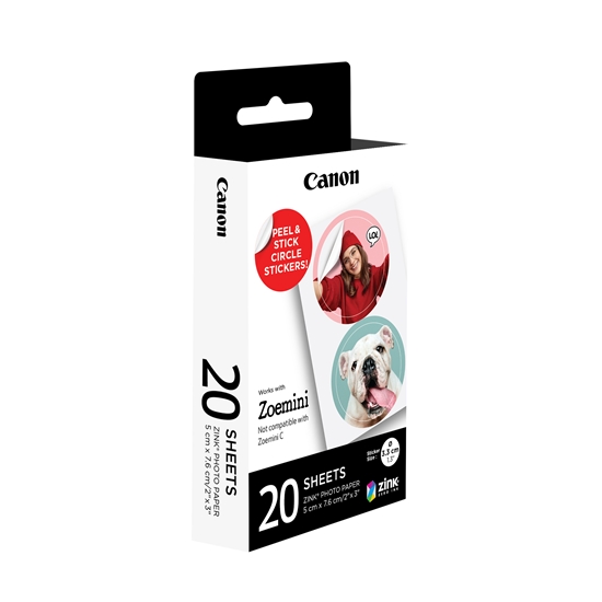 Picture of Canon ZP-2030-2C ZINK Circle Sticker 3,3 cm (20 Sheet)