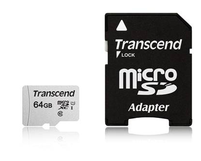 Picture of Transcend microSDXC 300S-A  64GB Class 10 UHS-I U1