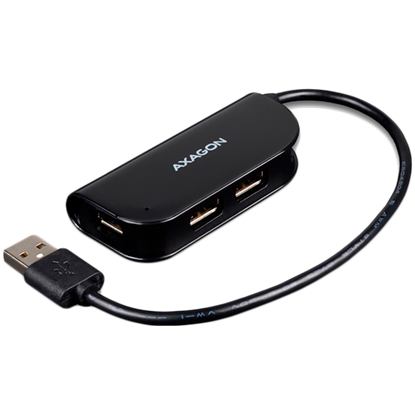 Изображение Hub HUE-X4B 4-portowy USB 2.0 kabel 20cm Czarny