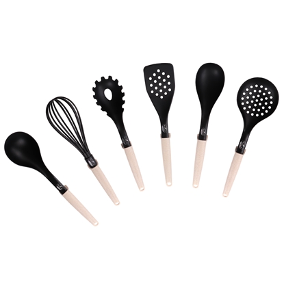 Attēls no Stoneline | Natural Line | 21582 | Kitchen utensil set | 6 pc(s) | Dishwasher proof | Black/Beige