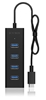 Изображение ICY BOX IB-HUB1409-C3 USB 3.2 Gen 1 (3.1 Gen 1) Type-C 5000 Mbit/s Black