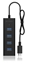 Изображение ICY BOX IB-HUB1409-C3 USB 3.2 Gen 1 (3.1 Gen 1) Type-C 5000 Mbit/s Black