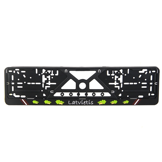 Picture of Auto numura turētājs plastm.melns Latvietis ar ozollapām