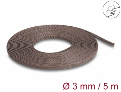 Attēls no Delock Braided Sleeve rodent resistant stretchable 5 m x 3 mm brown