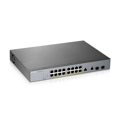 Attēls no Zyxel GS1350-18HP-EU0101F network switch Managed L2 Gigabit Ethernet (10/100/1000) Power over Ethernet (PoE) Grey