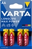 Изображение 1x4 Varta Longlife Max Power Mignon AA LR06