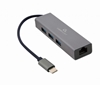 Изображение Gembird USB-C Gigabit network adapter with 3-port USB 3.1 hub