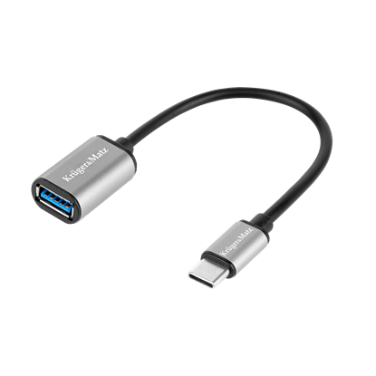 Изображение Adapter USB Kruger&Matz USB-C - USB Srebrny  (KM1246)