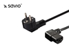 Picture of SAVIO Power cable Schuko (M) angled – IEC C13, 1.2 m CL-115