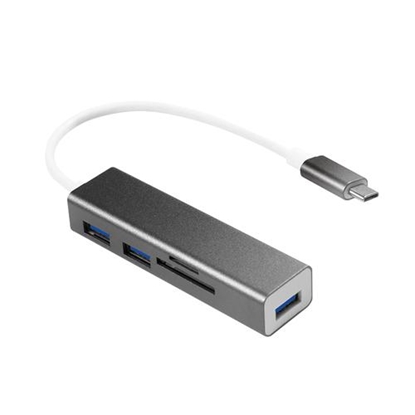 Изображение HUB USB LogiLink 1x SD 1x TF  + 3x USB-A 3.0 (UA0305)