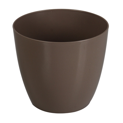 Attēls no Puķu pods Ella plastmasas spīd. 15cm pelēks